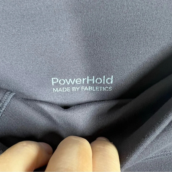 Fabletics Purple Pink Color Block Powerhold Leggings - Picture 3 of 5